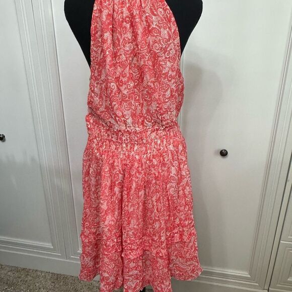Anthropologie‎ Coral Paisley Halter Dress - Picture 4 of 6